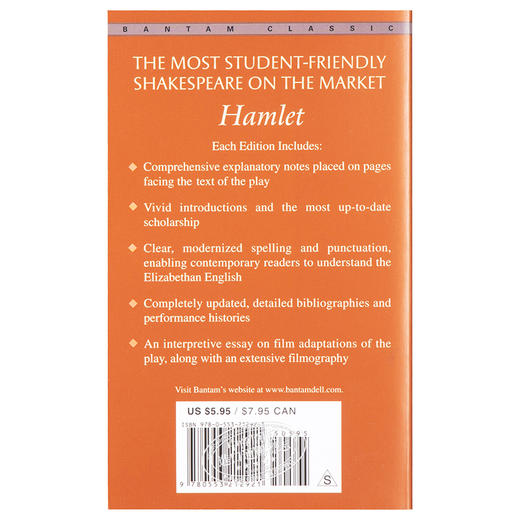 【中商原版】Hamlet哈姆雷特英文原版小说世界经典名著英文原版书籍 莎士比亚四大悲剧之一 商品图1