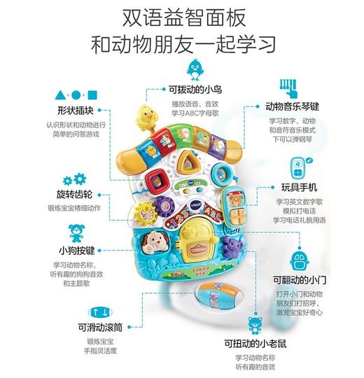 VTech伟易达多功能双语学步车多功能推车宝宝手推车 商品图2