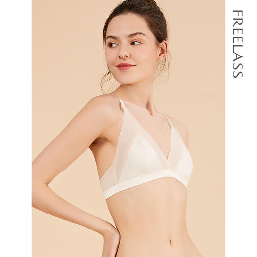 弗利少女夏季新品法式内衣女性感薄垫款无钢圈蕾丝小胸少女文胸 商品图1