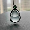 玻璃种厚庄翡翠葫芦18k白金钻石沙弗莱石镶嵌 商品缩略图10
