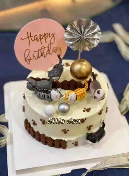 狮子家-猫咪定制摆件 生日蛋糕 纪念日蛋糕 聚会 仪式感必备 商品图0