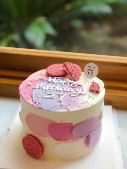 简洁粉色奥利奥奶油蛋糕 下单前请仔细阅读商品详情 商品图0