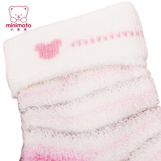 小米米配饰新生儿袜子四季加厚男女童地板袜婴儿保暖长筒毛巾袜长袜3对装 商品图5