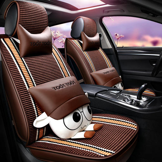 【汽车坐垫】夏季卡通冰丝汽车座套日产轩逸劲客天籁奇骏逍客坐垫全包围座椅套 商品图2