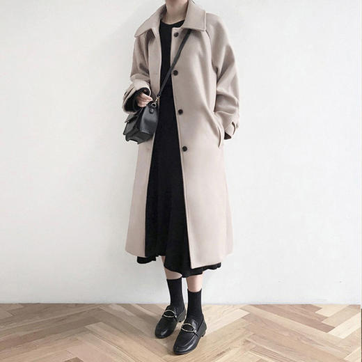 【服饰鞋包】-韩版毛呢大衣女中长款流行显瘦呢子潮流时尚女装外套 商品图1