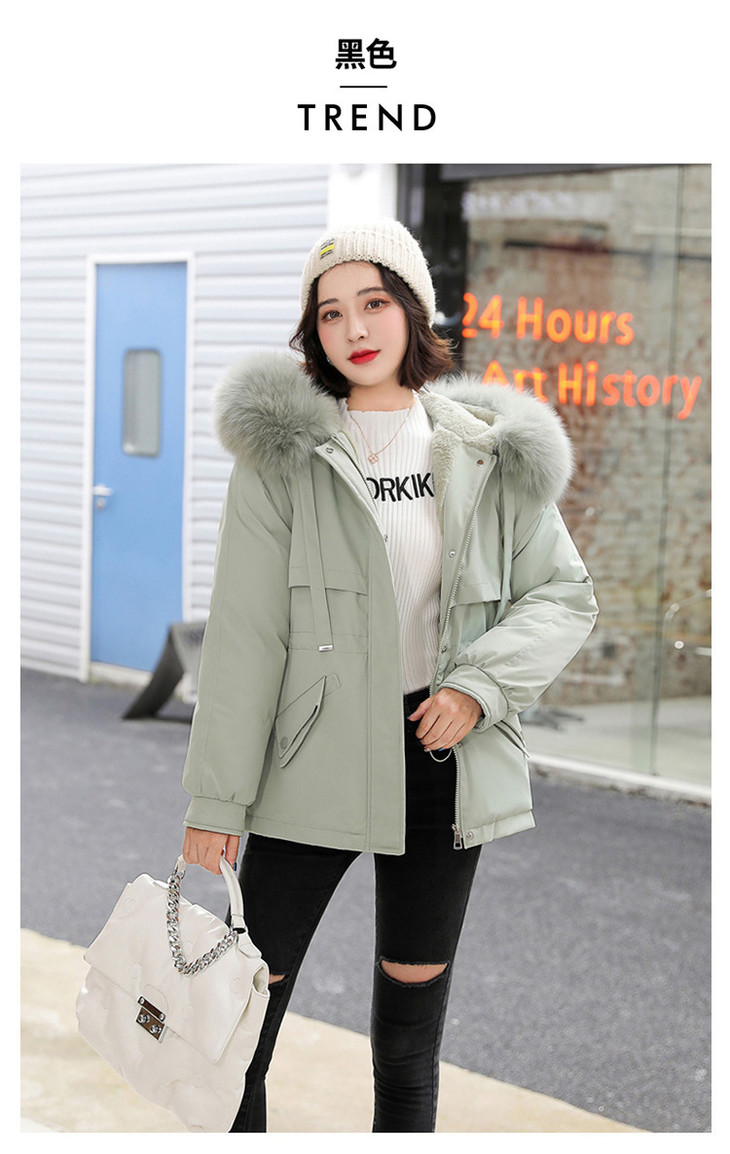 【羽绒服】加绒加厚派克服外套女短款新款女士羽绒棉衣棉服女装