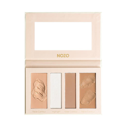 【美妆个护
】nozo四色高光修容盘遮瑕鼻影粉提亮阴影侧影两用组合三合一体盘 商品图3