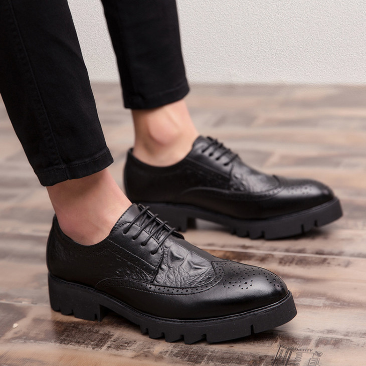 布洛克男鞋厚底