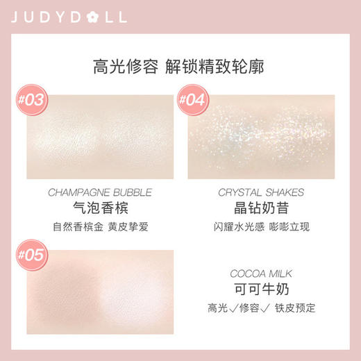 【美妆个护
】Judydoll橘朵甜甜圈腮红高光阴影修容一体盘粉色自然裸妆提亮 商品图3