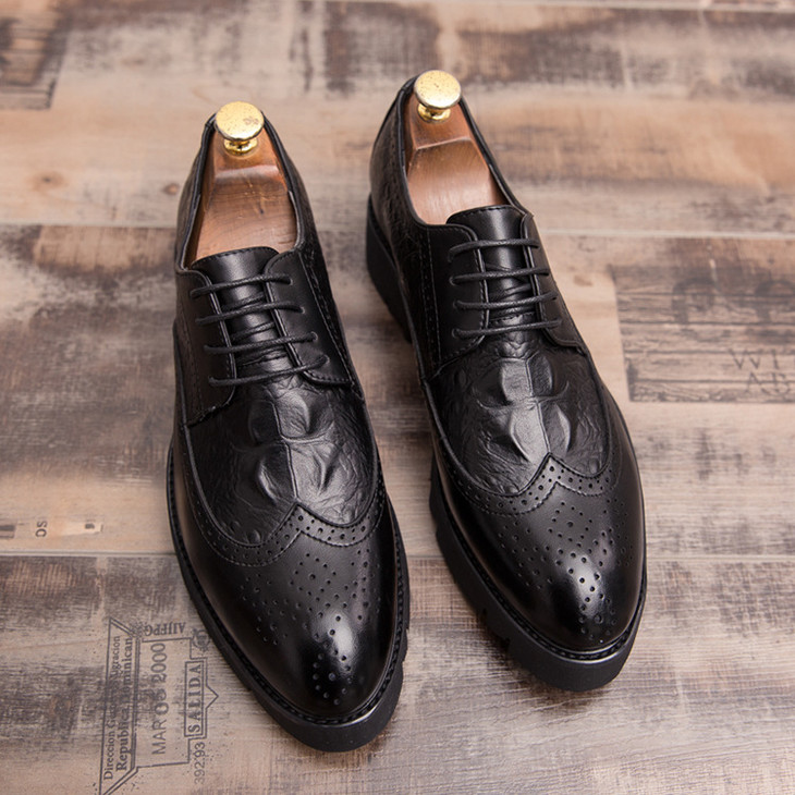 布洛克男鞋厚底