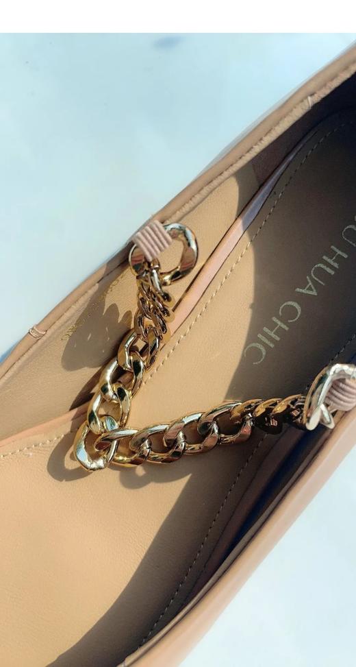 【断码特惠不退换】法式低跟方头链条皮鞋-甄选头层胎牛皮  内里鞋垫绵羊皮 柔软贴脚 含蓄方头 尽显温婉 精致马蹄扣 时髦百搭 黑棕两色 优雅秋日随心选 商品图7