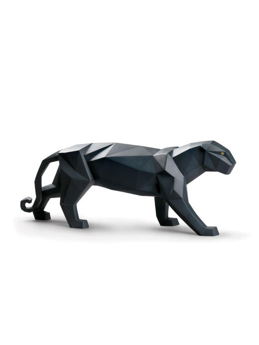 订购8周到｜LLADRÓ-Panther-日式折纸 豹型 瓷偶（黑色哑光）［西班牙设计师] 商品图0