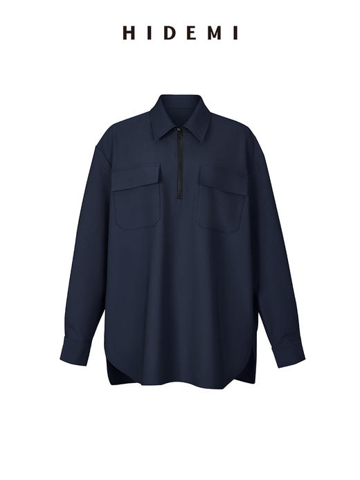 HIDEMI斜纹口袋设计感套装 杏仁卡其/藏蓝色 商品图8