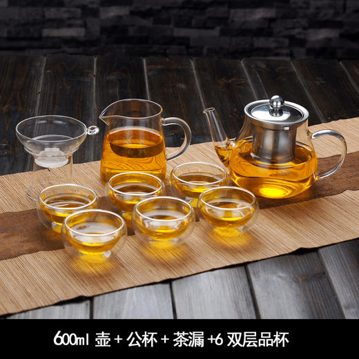 【茶具】耐热玻璃茶具套装 红茶煮茶壶茶杯 商品图2