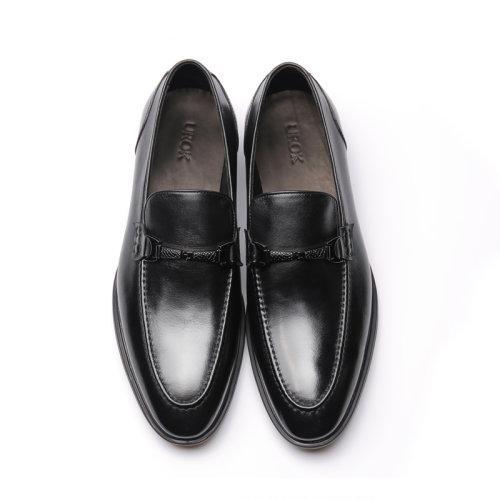 【新品】UROK男士手工擦色软皮乐福鞋套脚皮鞋商务正装男鞋 商品图7