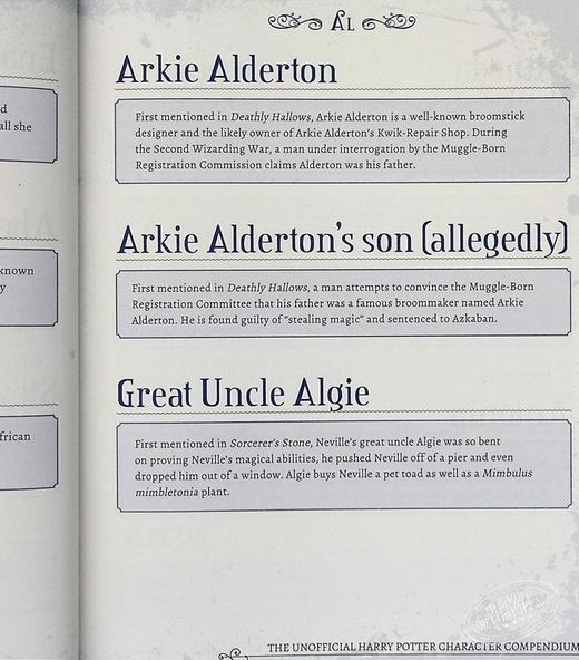 【中商原版】The Unofficial Harry Potter Character Compendium 英文原版 哈利波特非官方人物简编（魔法世界麻瓜指南） 商品图7