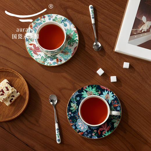 【彼达思】国瓷永丰源 幸福满园 3头咖啡杯碟 茶杯碟勺 对杯 陶瓷田园风礼盒 商品图1