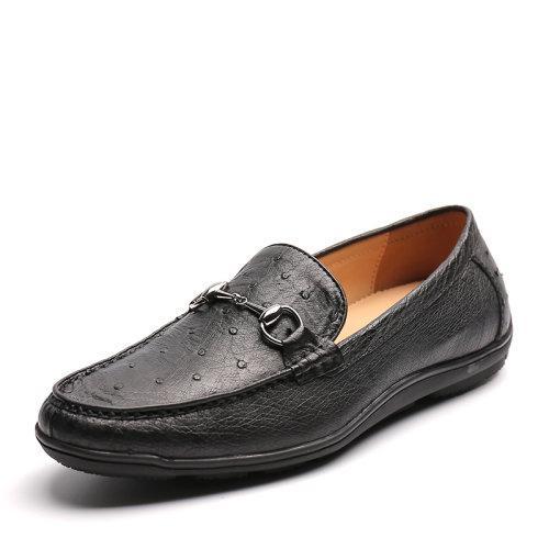 【21春夏新品】UROK新款鸵鸟皮男士防滑耐磨乐福鞋个性时尚潮流真鞋 商品图2