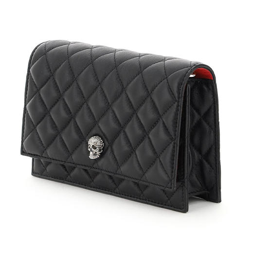 MCQ 麦昆 女士小号骷髅头斜挎包 黑色 647288 14A55 1000 商品图1