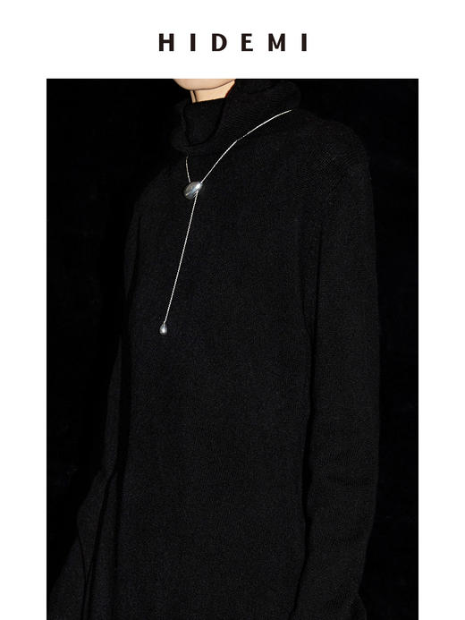 HIDEMI简约设计感双水滴项链 商品图9