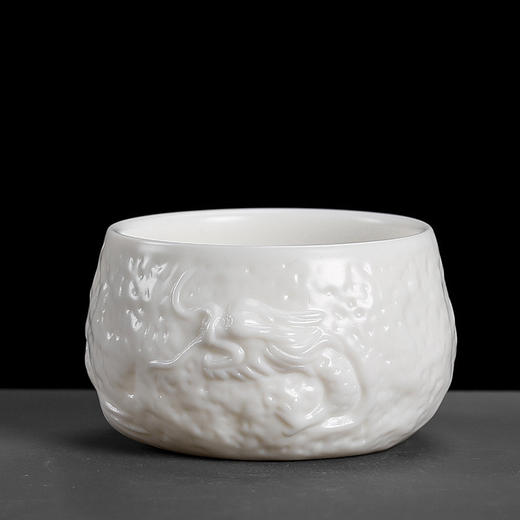 名家亚光素烧纯手工隐龙杯德化白瓷主人杯单杯羊脂玉单只陶瓷杯 商品图0