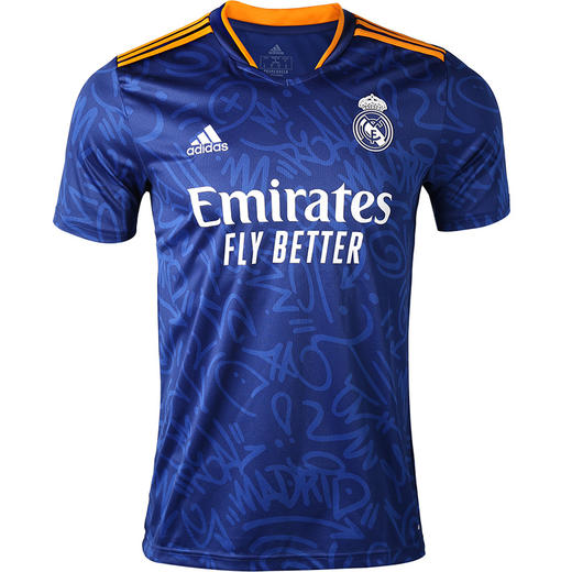 ADIDAS/阿迪达斯21-22赛季皇马客场球迷版球衣短袖男H40942 商品图4