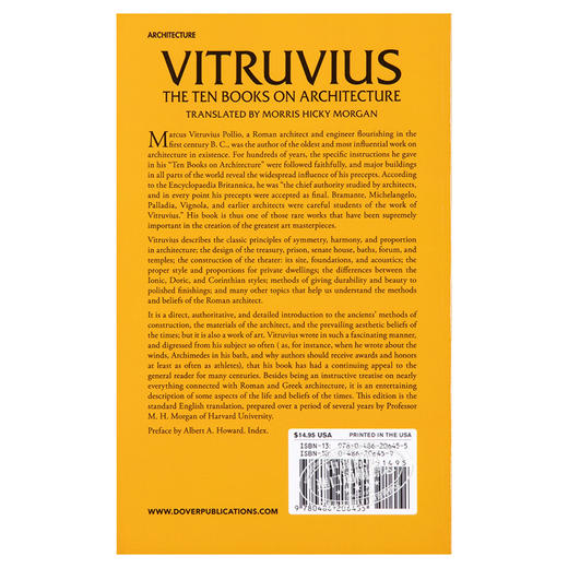 【中商原版】建筑十书 英文原版 The Ten Books on Architecture Vitruvius 商品图1