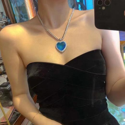 价值3000+ 七夕福利！杨幂款 海洋之心项链 简约高贵 超闪耀 全场最亮 上身立马气质倍增！女总裁/女高管/女微商团队长/女boss 配礼服巨有气质 链子可拆 预售 商品图0