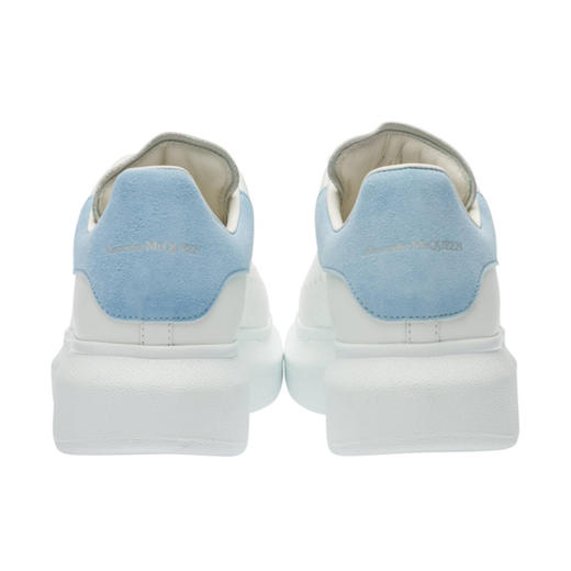 ALEXANDER MCQUEEN 亚历山大麦昆 女士小牛皮浅蓝尾阔型系带休闲运动鞋 白色 553770 WHGP7 9412 商品图2