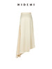 HIDEMI奶油米黄不规则剪裁设计感缎面半身裙 商品缩略图5