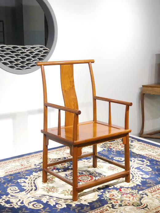 红桥红  家具严选  缅甸花梨（大果紫檀）【直扶手四出头官帽椅 】 商品图2