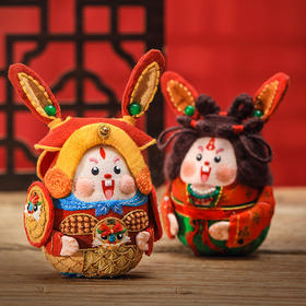 阿卡手工 「中秋送礼」兔儿爷系列—大将军小仕女玩偶刺绣材料包