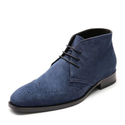 【新品】UROK沙漠靴男英伦复古休闲男士短靴反绒系带马丁靴冬 商品图3