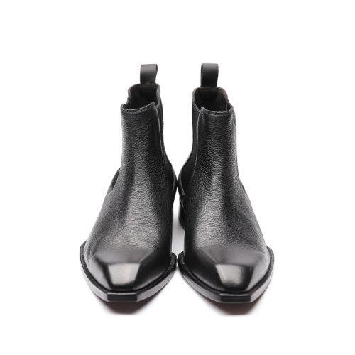 【新品】UROK皮鞋 百搭 男士 黑色 男士切尔西皮靴 商品图2