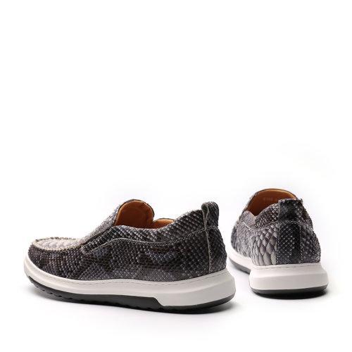 【21春夏新品】UROK新款蟒蛇皮男士防滑耐磨乐福鞋个性时尚潮流男鞋 商品图4