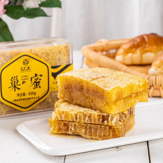 秦岭纯天然蜂巢蜜500克 商品图1