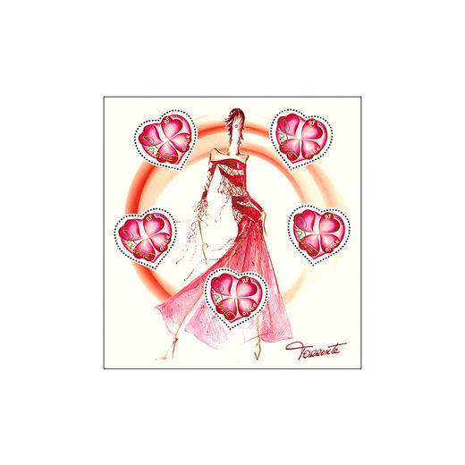 法国情人节心形邮票（含爱马仕绝版邮票） 商品图2