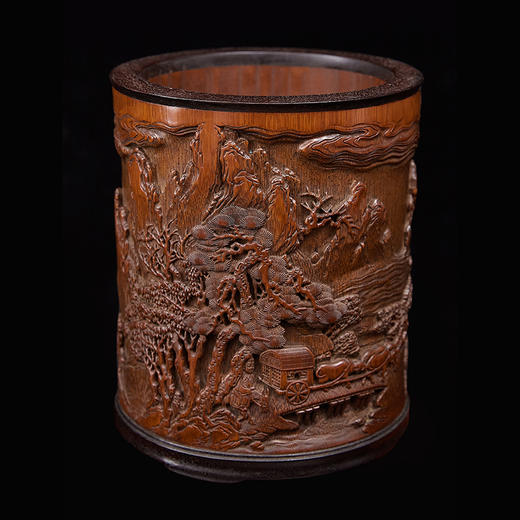 S 行旅图竹笔筒16x13cm ZYXD 商品图0