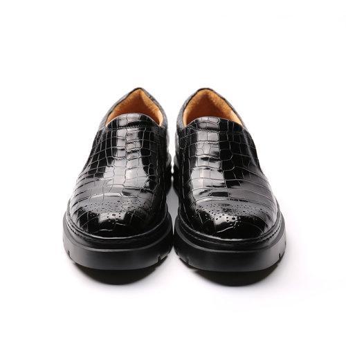 【21春夏新品】UROK新款鳄鱼皮男士防滑耐磨休闲乐福鞋个性时尚潮流男鞋 商品图2