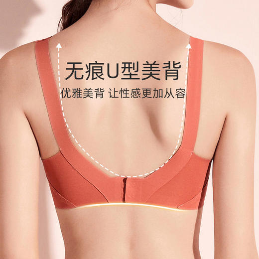 黛唯梵新款无痕内衣女无钢圈聚拢收副乳防下垂薄款睡眠日本裸感一片式文胸罩 商品图2