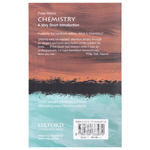 【中商原版】Chemistry: A Very Short Introduction 英文原版 牛津通识系列：化学 Peter Atkins 商品图1