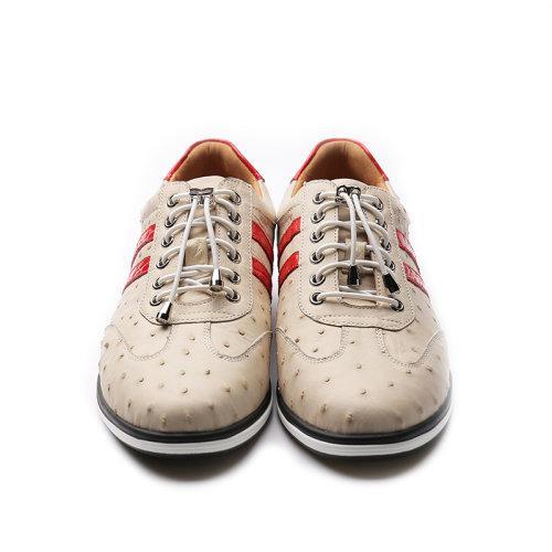 【21春夏新款】UROK新款鸵鸟皮休闲鞋手工男鞋时尚防滑轻便透气舒适皮鞋 商品图3