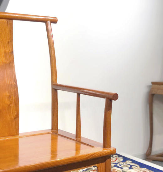 红桥红  家具严选  缅甸花梨（大果紫檀）【直扶手四出头官帽椅 】 商品图4