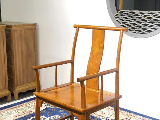 红桥红  家具严选  缅甸花梨（大果紫檀）【直扶手四出头官帽椅 】 商品图5