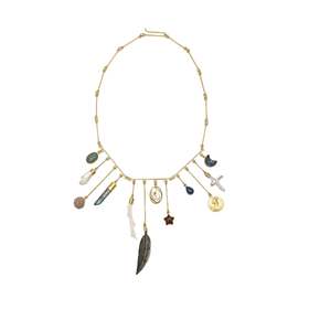 订购5个月到｜Grainne Morton-Wire Charm-青金石 红玉髓 项链［苏格兰设计师］