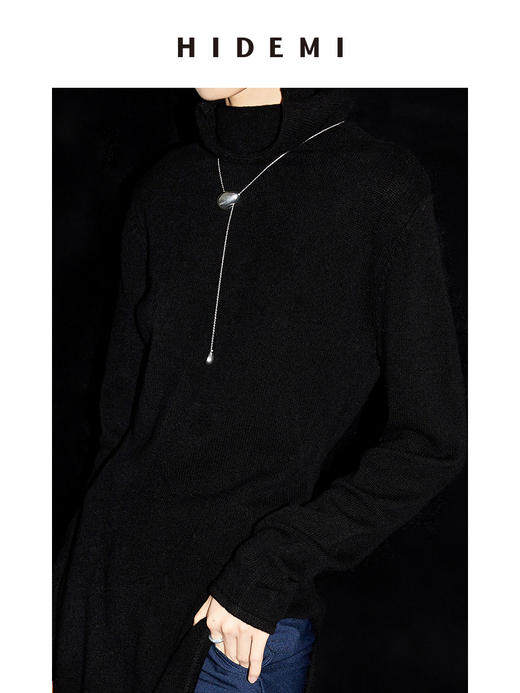 HIDEMI简约设计感双水滴项链 商品图7