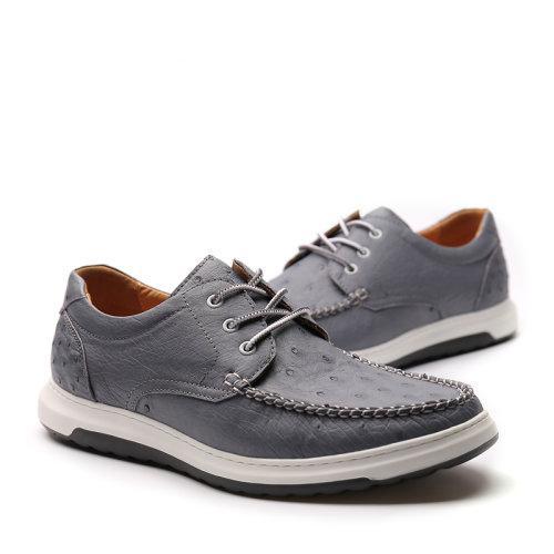 【21春夏新品】UROK新品鸵鸟皮时尚休闲男鞋软底防滑休闲鞋 商品图9