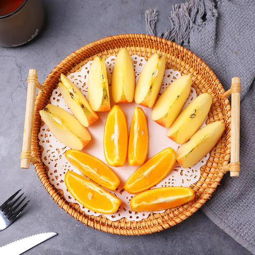 越南藤编托盘 竹编果盘日式早餐零食编织篮水果篮 商品图5