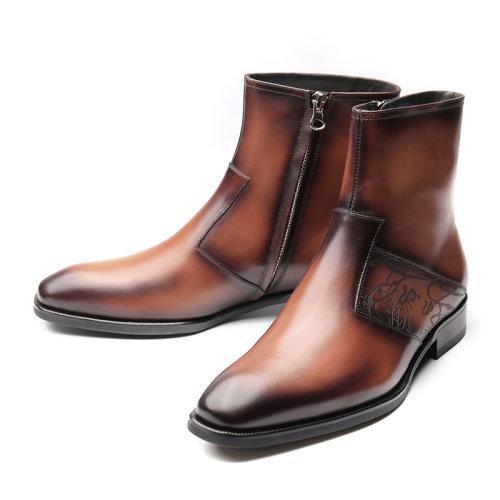 【新品】UROK经典手工擦色男士及踝靴 商品图1