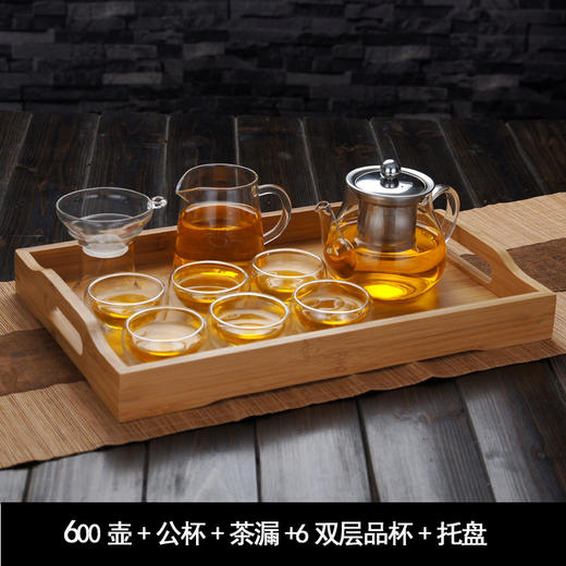 【茶具】耐热玻璃茶具套装 红茶煮茶壶茶杯 商品图0